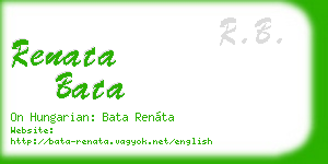 renata bata business card